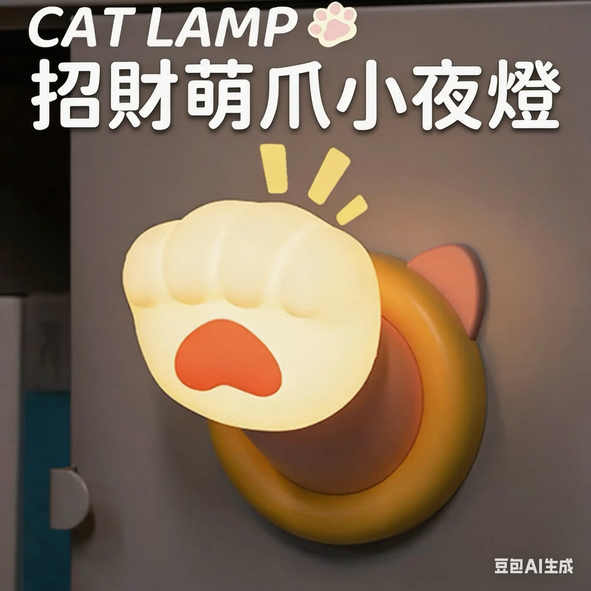 磁吸貓爪小夜燈